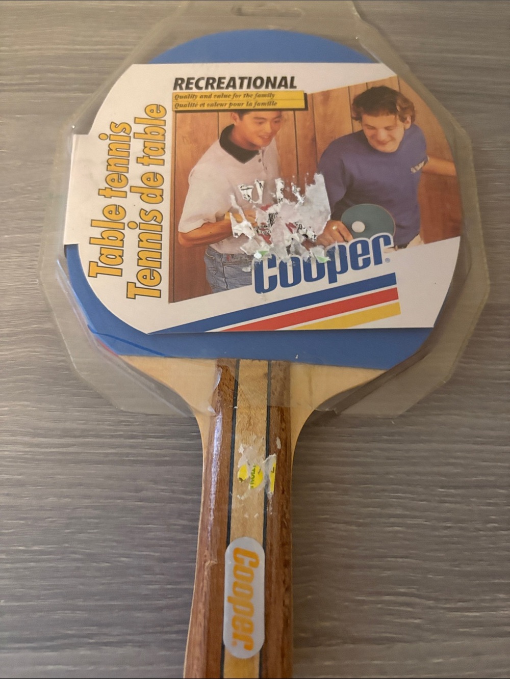 Vintage Cooper Recreational Table Tennis Paddle New In Package